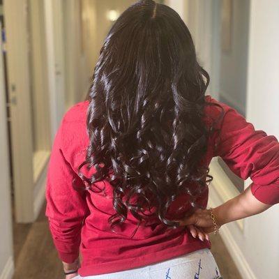 Body curl for this full weave with minimal leave out