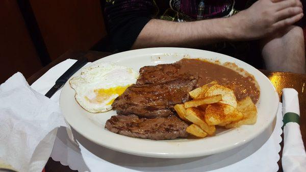 Steak and eggs