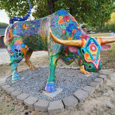 Cool bull statue