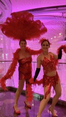 Showgirls rocking it out from  "American Costumes" store!