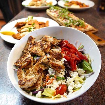 Mediterranean Salad with grilled chicken