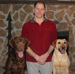 Mark Coppola with his two labs