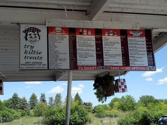 Hanging menu