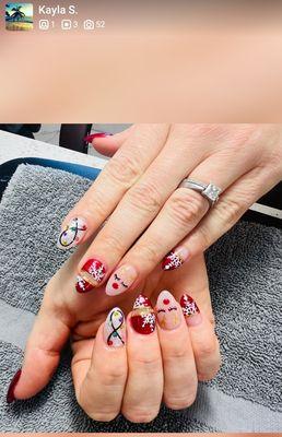 Ready for Christmas Nails design? (by Katie)