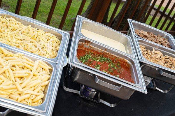 Pasta buffet (vegan, dairy-free and gluten-free options)