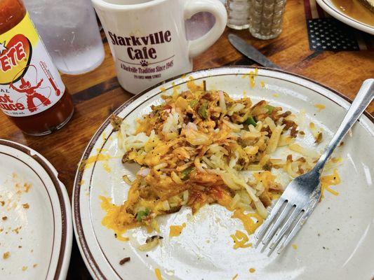 Loaded hash browns