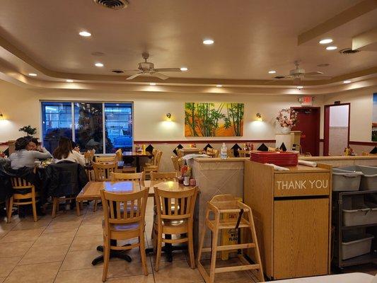 Inside the restaurant