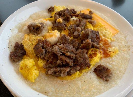 Grits breakfast bowl.