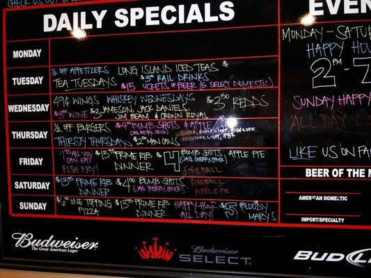 Great daily specials!