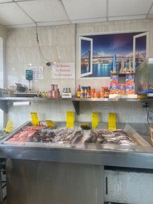 Fresh seafood selection