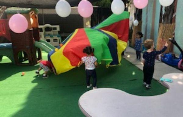 Parachute! 
Favorite play activity