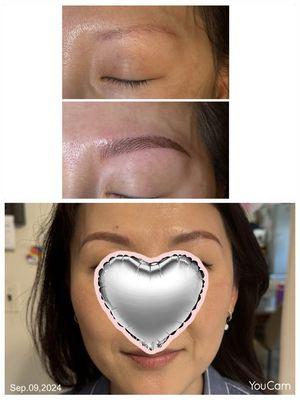 Nano brow (hair strokes )semi permanent makeup tattoo