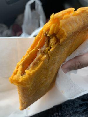 Jamaican patty was okay. Tasted like freezer burn