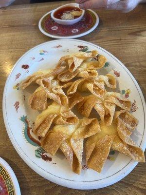 Crab puffs! Hey these are excellent guys time to stop by and see the legacy Chinese restaurant here in camas they survived Covid !