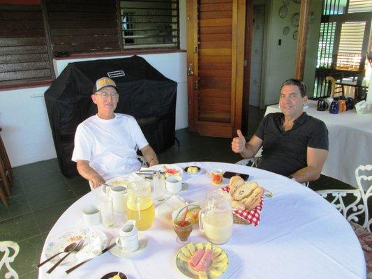 Casa Vilma having Cuban breakfast!