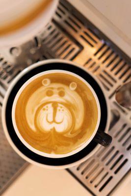 Ask the barista to make a cute bear design on your latte!