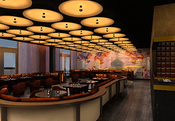 Install restaurant lighting