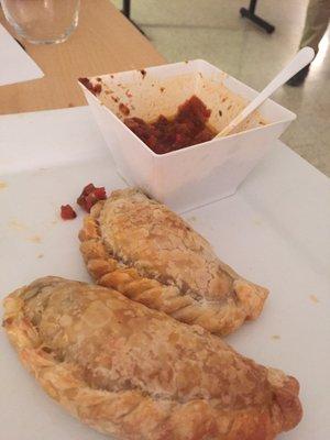 Beef empanadas with criolla sauce, delicious!