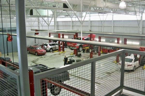 Authorized Toyota Service technicians - visible from our unique catwalk.  Watch your Toyota get the best service in the area.