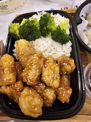 Crispy Sesame Chicken Bowl w/ Garlic Broccoli - $13.95 as of 9/2024