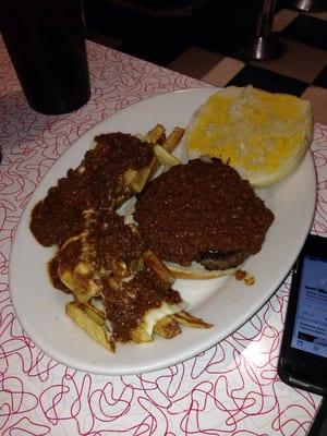 Texas fried burger with Texas fries!!