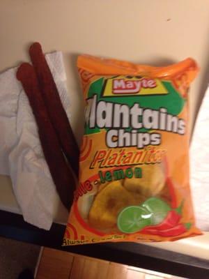 Tamarindo candy and chips for snacking later