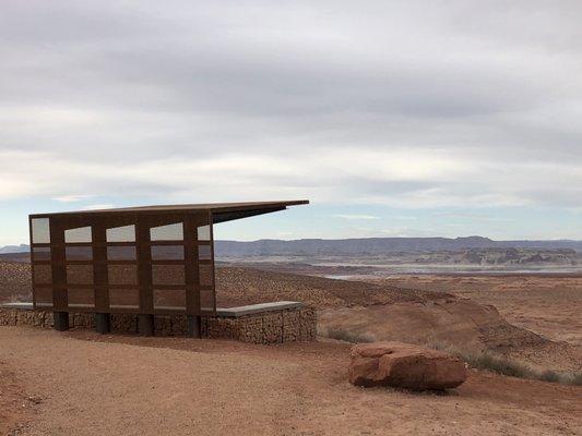 One of the covered areas with concrete benches, perfect for your picnic...