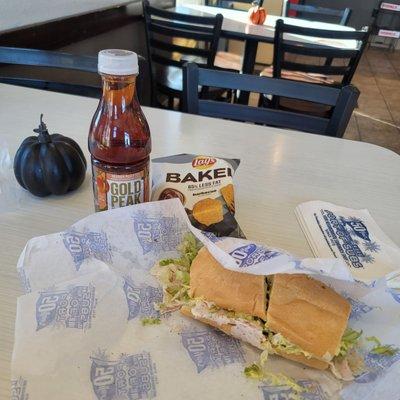 Small turkey sub combo