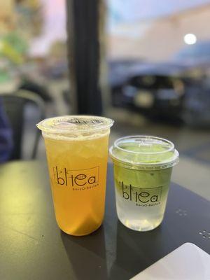 Passionade (Left) and Coconut Matcha Cold Foam (Right)