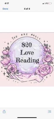 Special love reading $20