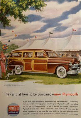 Chrysler  - New Plymouth Advert from National Geographic September 1949