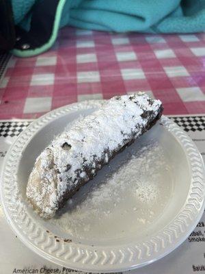 Chocolate cannoli.