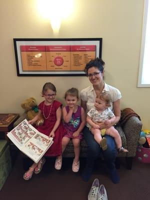 A family visit to the Chiropractor, in our family room!