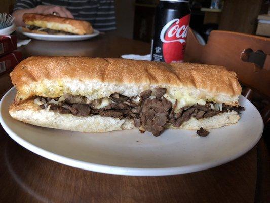 Chicago steak grinder plated. It was an 18 inch, so this is actually only half the sandwich.