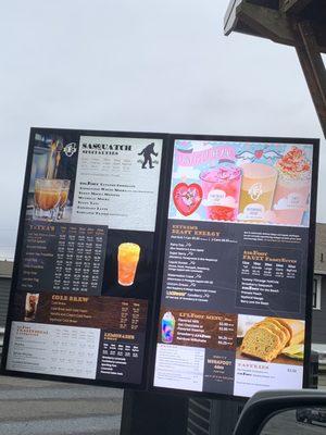 Updated menu