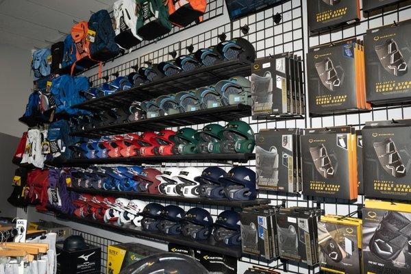 Whether you need a baseball batting helmet, glove, or bat we have you covered!