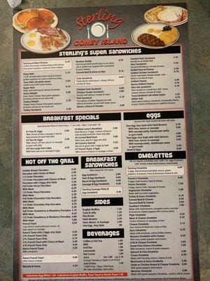 Menu one side