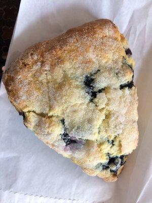 Blueberry scone is delicious