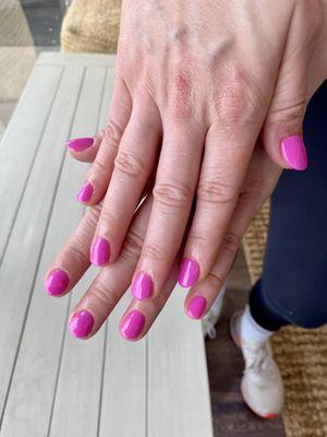 Extended few nails with Gel-x applied no-chip