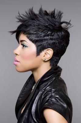 Edgy cut with rich black color