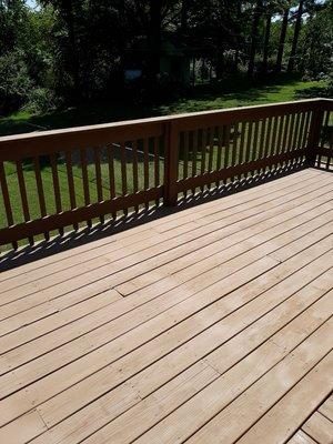 Deck built and stained