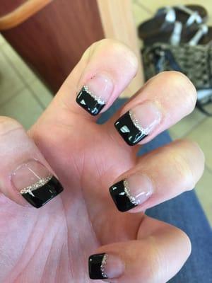 Black Tip Nails!