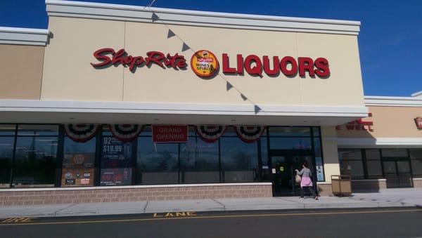 The liquor shore is in another building separate from the supermarket.