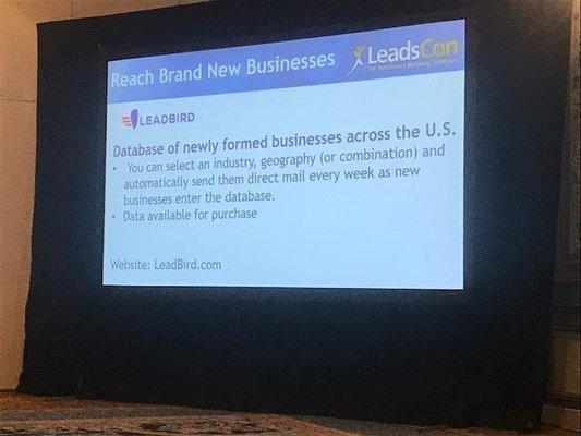 Leadbird was featured at Leads Con, Las Vegas.