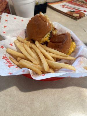 Kids Mini burger- two and fries