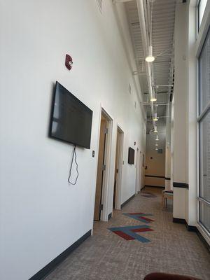 Hallway with office rooms