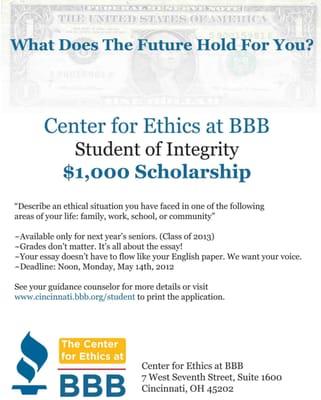 Student of Integrity Scholarship