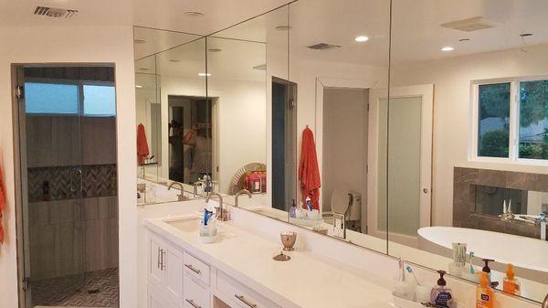 All custom made steam showers and mirror walls