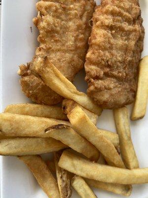 Kids chicken finger and fries