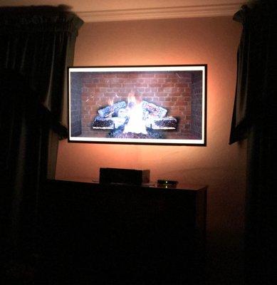 Bedroom TV with an $11 backlight.